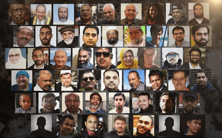 Victims of the Christchurch terror attack. (Photo: RNZ) 
