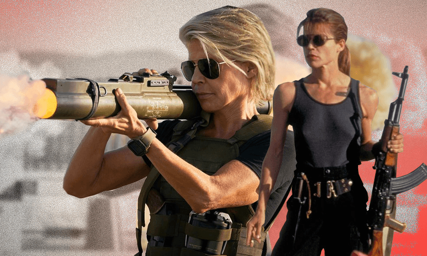 The black tank top worn by Sarah Connor (Linda Hamilton) in the