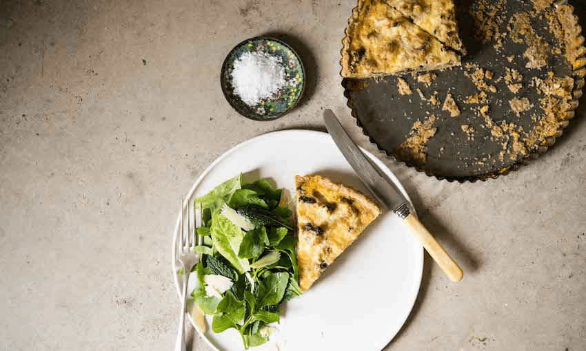 Cauliflower, onion and olive tart (Photo: Emma Boyd) 
