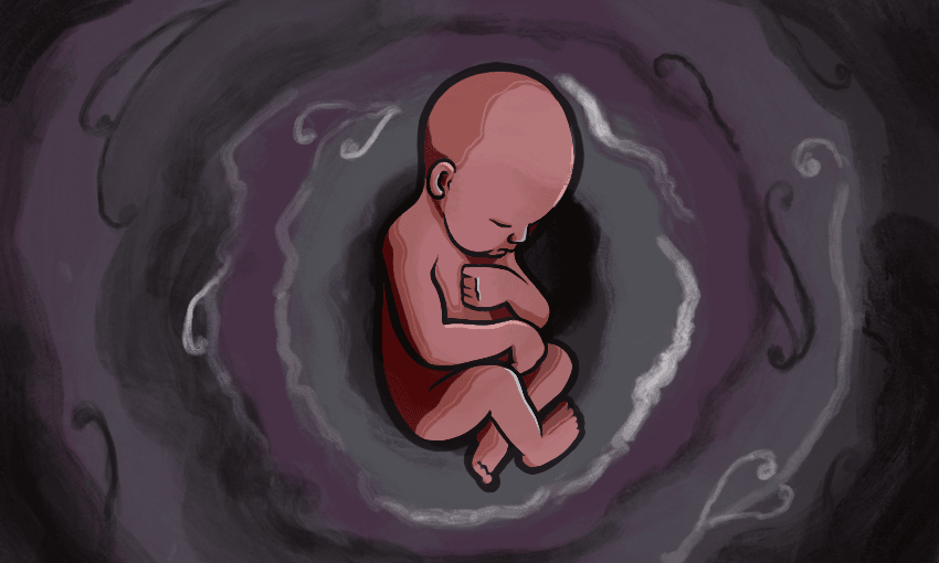 Up to one in 10 women experience antenatal distress (Illustration: Miriama Grace-Smith) 
