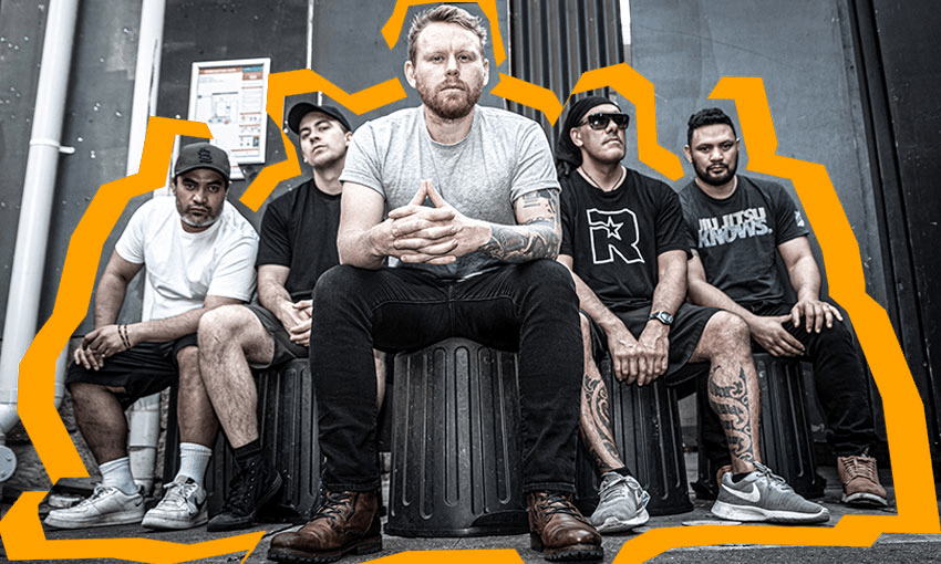 A rare quiet moment for L.A.B (photo: Gladys Smith; additional design: The Spinoff) 
