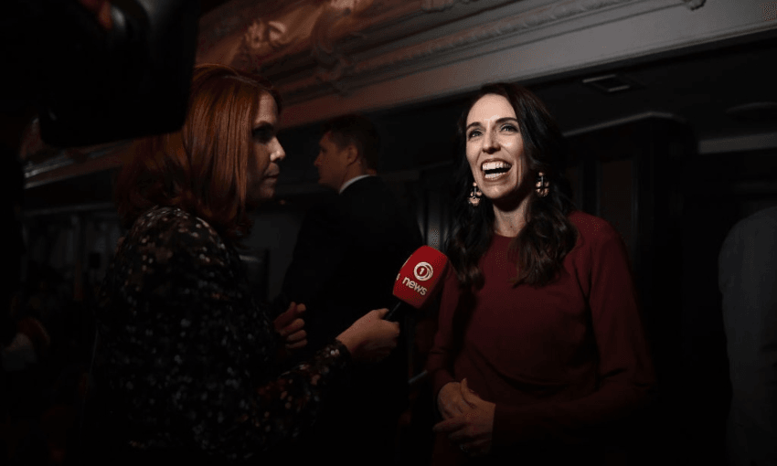 PM Jacinda Ardern being interviewed by One News political editor Jessica Mutch-McKay (Getty Images) 
