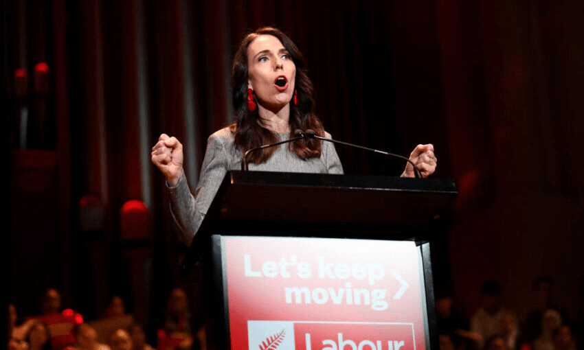 Jacinda Ardern is on track to return to the 9th floor. (Photo by Hannah Peters/Getty Images) 
