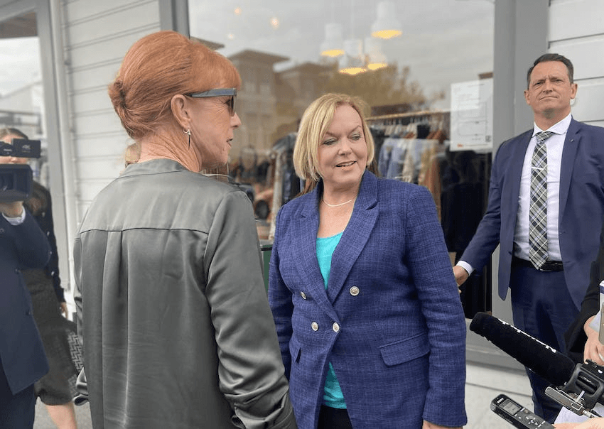 Judith Collins on the campaign trail in Ponsonby
