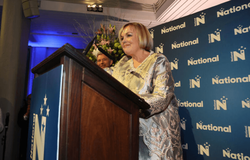 Judith Collins on October 17, 2020 in Auckland, New Zealand. (Photo by Greg Bowker/Getty Images) 
