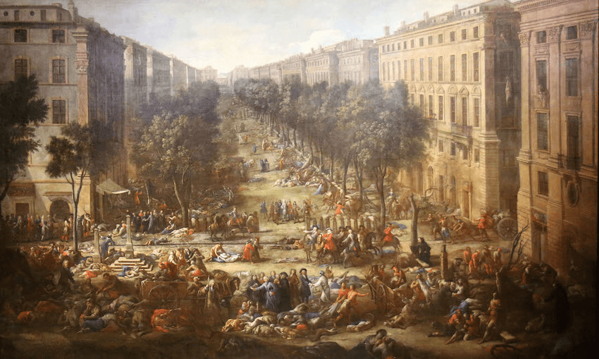 Marseille during the Great Plague. Michel Serre-Peste-Cours Belsunce, 1721. 
