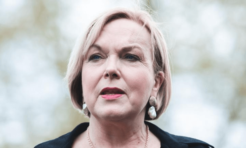 National leader Judith Collins on the campaign trail (Radio NZ, Samuel Rillstone)  
