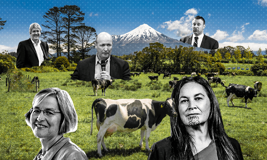 Agriculture minsters and spokespeople for Labour, National, The Greens, NZ First and the Māori Party (Photo: Tina Tiller) 
