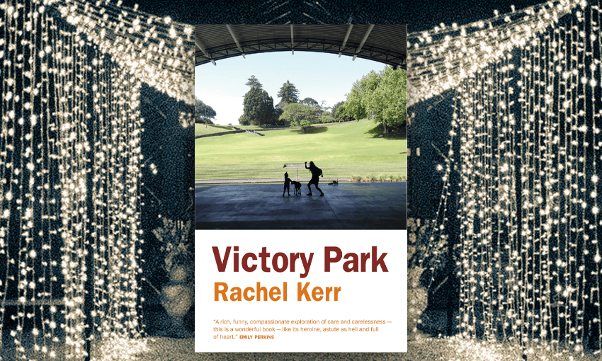 Cover of novel Victory Park with lights draped behind