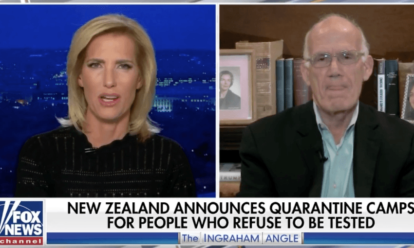 Fox News host Laura Ingraham and guest Hoover Institution senior fellow Victor Davis Hanson (Screenshot) 
