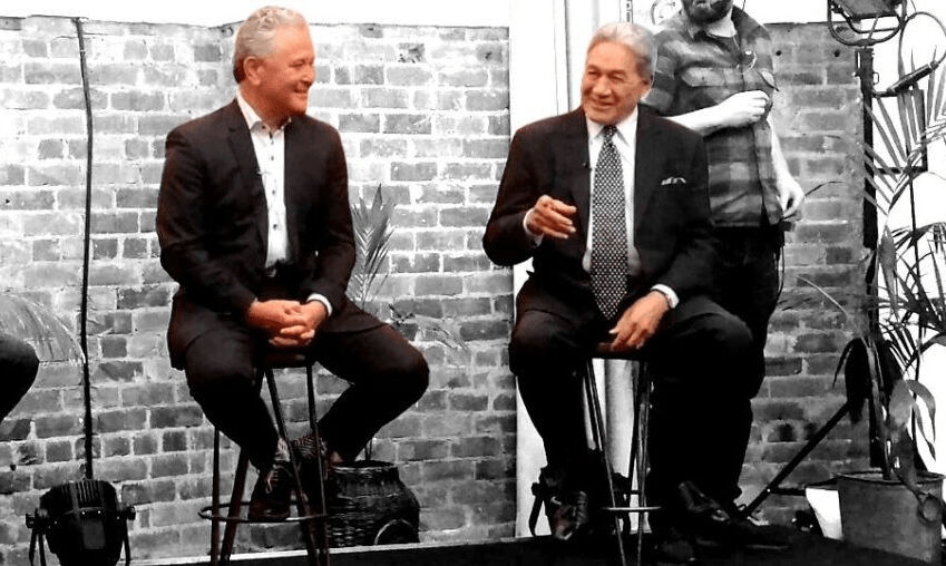 John Tamihere and Winston Peters at the Newshub powerbrokers debate.