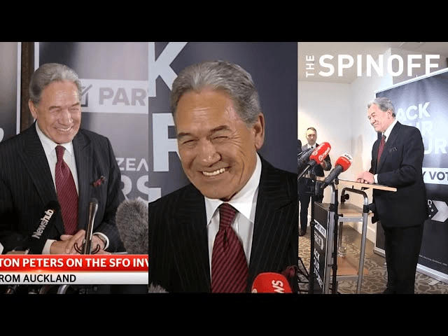 Winston Peters waits for press conference to start (fully subtitled version)