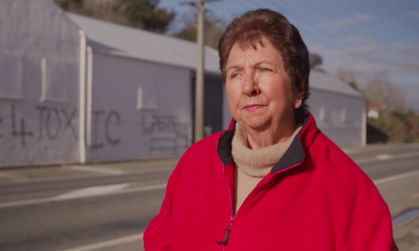 Laurel, one of the Mataura residents fighting to have toxic ouvea premix removed from the town’s paper mill (Photo: The Paper Mill)  
