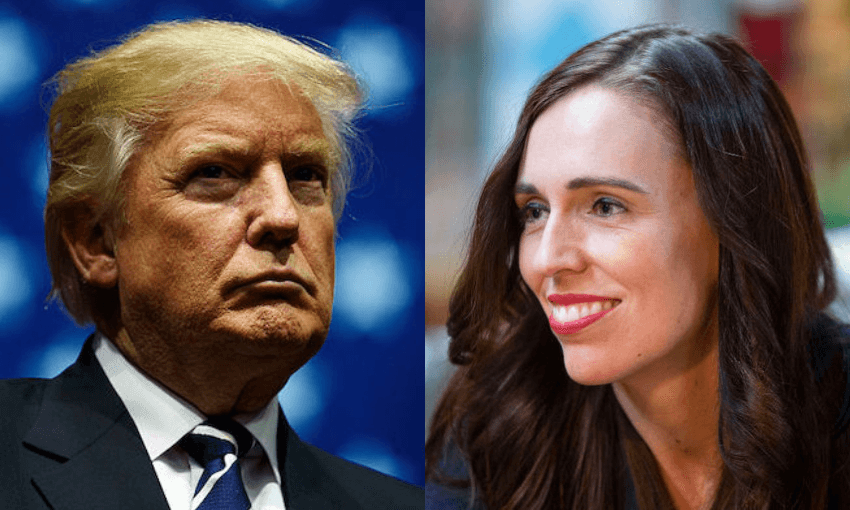 Donald Trump and Jacinda Ardern (Getty Images) 
