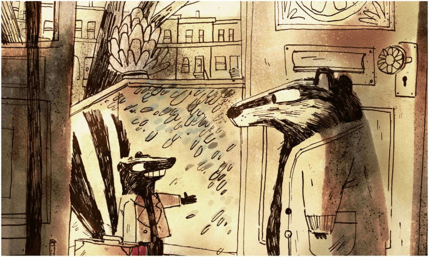A section of artwork from new children’s book sensation Skunk & Badger, by Amy Timberlake (Illustration: Jon Klassen) 
