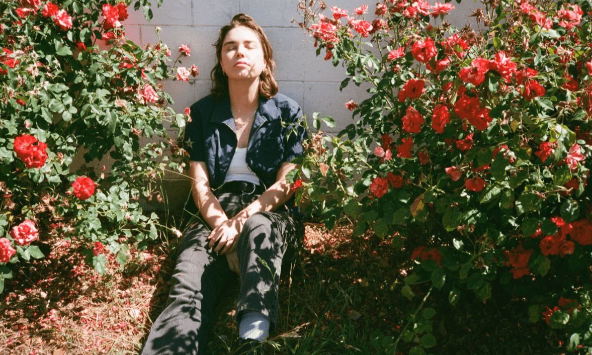 Emily Edrosa, in the garden (photo: Alea Balzer) 
