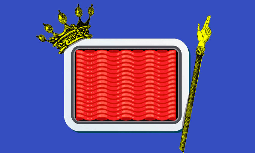 a packet of mince with a crown