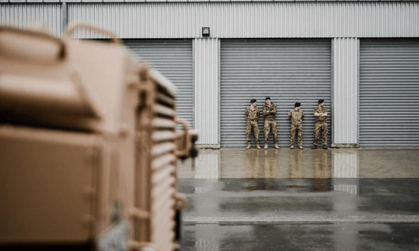 Soldiers at Linton Military Camp, the main operational hub of the New Zealand Army with about 2000 people based there. Photo: RNZ /Dom Thomas 
