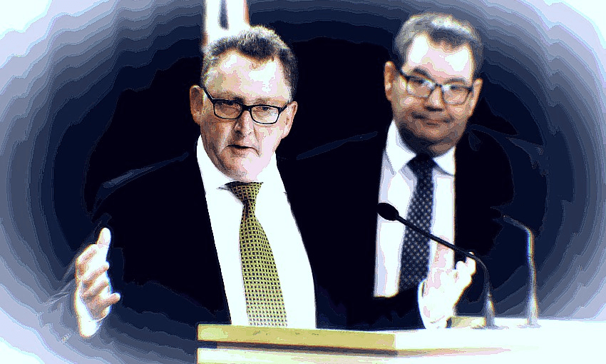 RBNZ governor Adrian Orr and minister of finance Grant Robertson