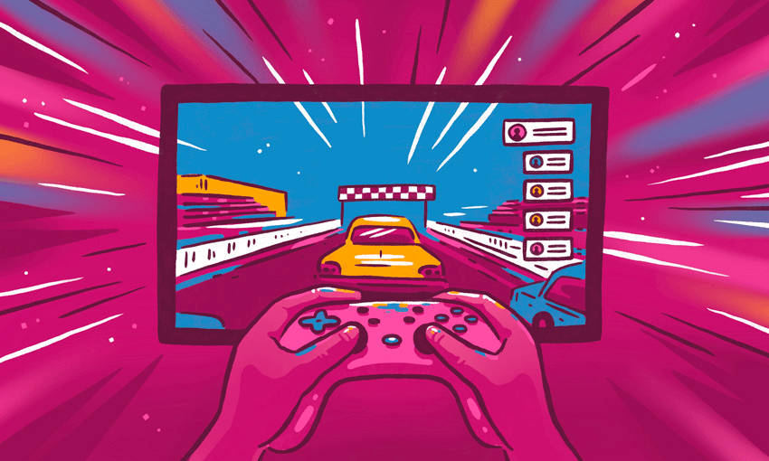 Labour thinks video games will be a major growth industry in New Zealand (illustration: Ezra Whittaker) 
