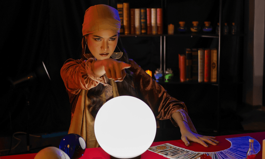 Scene from the Spinoff Christmas party. Photo: Getty 
