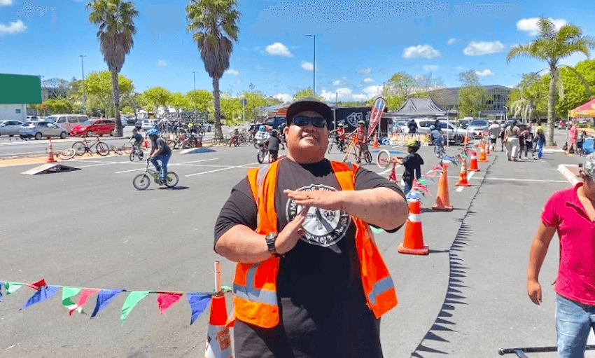 Teau Aiturau, known as Mr Tee, is Māngere’s undisputed king of  cycling. (Photo: Justin Latif) 

