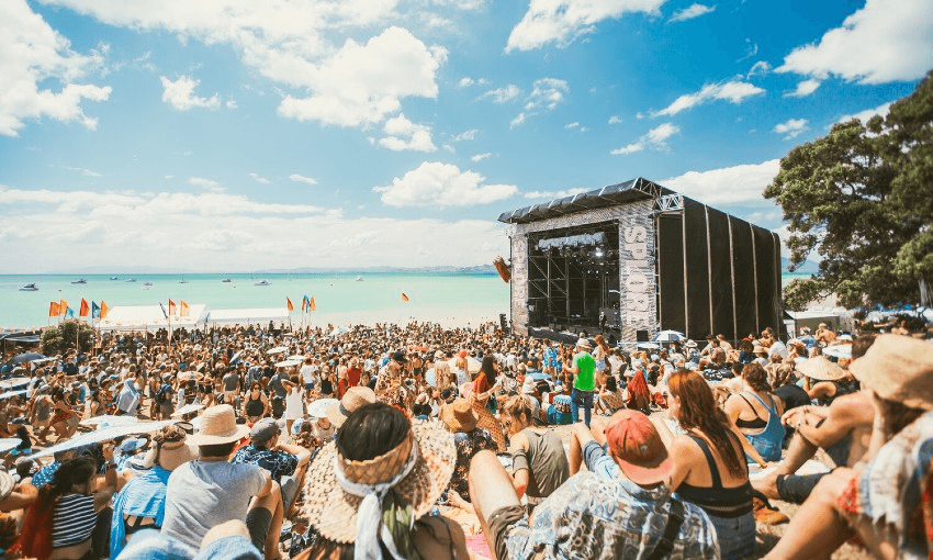Splore’s main stage is set on the beach. (Photo: Dane Scott) 
