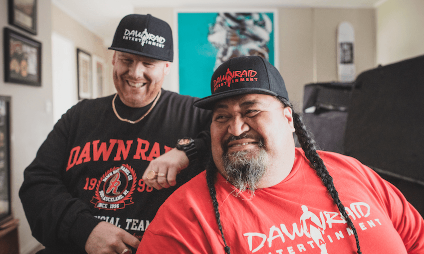 Andy Murnane aka YDNA and Danny Leaosavai’i  aka Brotha D, founders of Dawn Raid, New Zealand’s first hip hop label.  (Image: supplied) 
