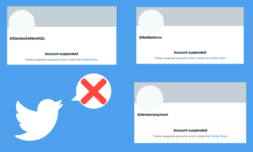 Some of the suspended Twitter accounts  
