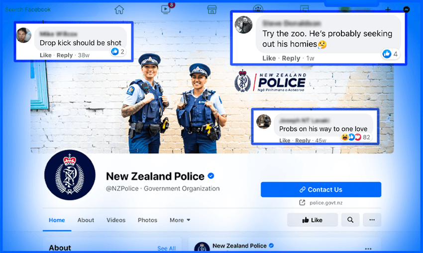 Who polices the police: Trash Facebook comments edition