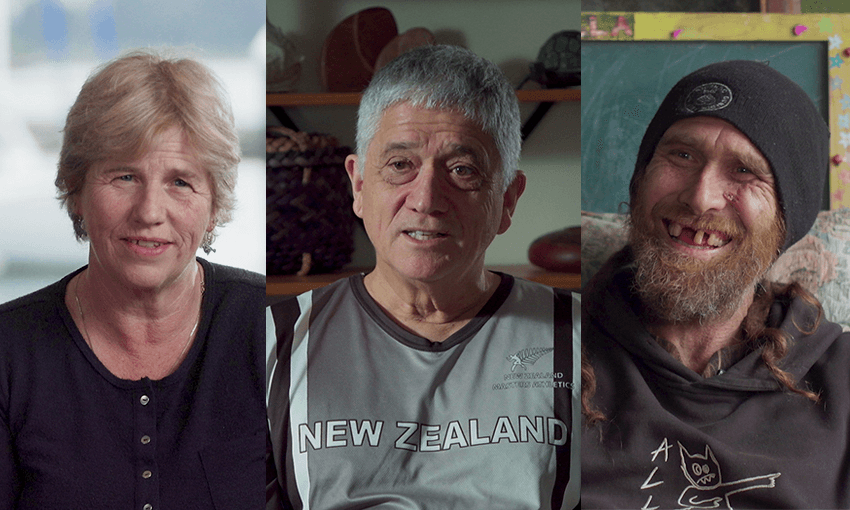 Meda McKenzie, Tuariki Delamere and Lee Ralph in the new season of Scratched: Aotearoa’s Lost Sporting Legends (Photo: Scratched) 
