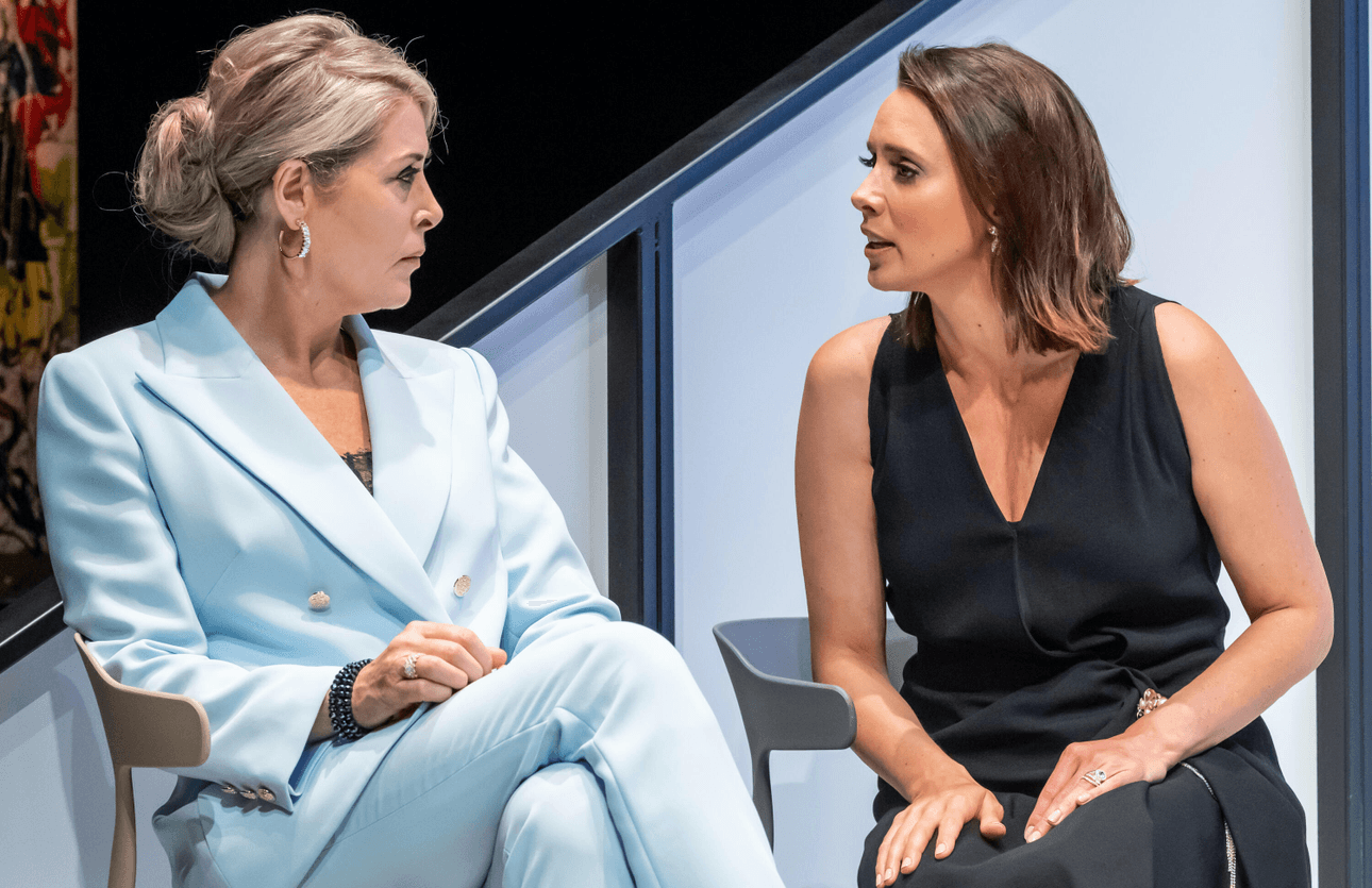 Jennifer Ward-Lealand and Anna Julienne in Auckland Theatre Company's Two Ladies. 