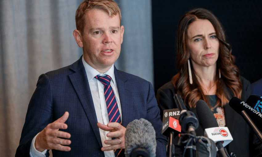 Covid-19 response minister Chris Hipkins and PM Jacinda Ardern (Getty Images) 
