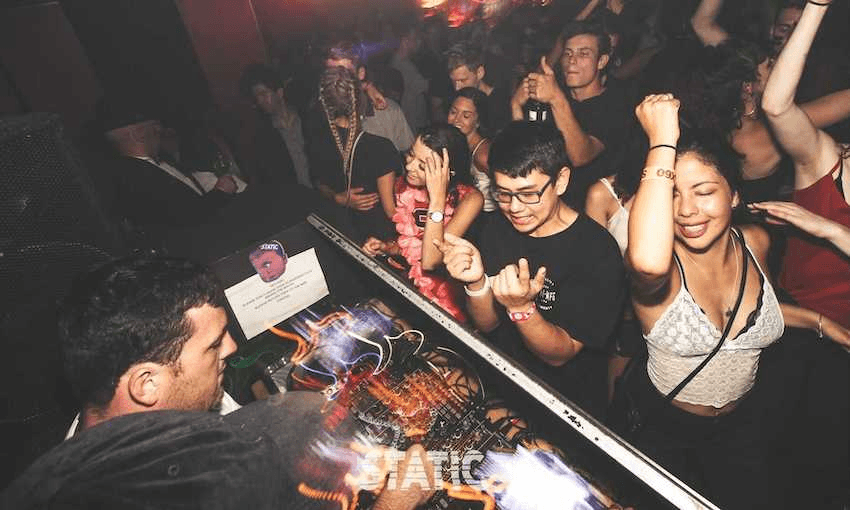 The author (in white), deep in a vibe (Image: Static / Shot By Crime)