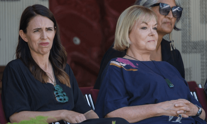 Jacinda Ardern and Judith Collins at Waitangi (Getty Images)