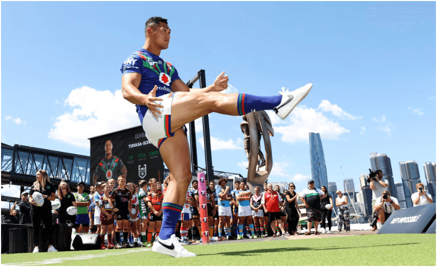 NZ Warriors captain Roger Tuivasa-Sheck at the NRL season launch event. (Photo: Cameron Spencer/Getty Images) 
