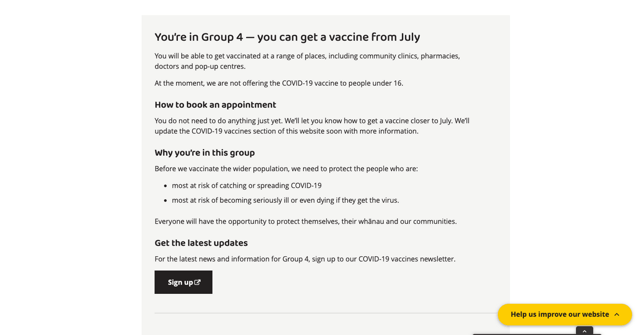 I won't be getting the vaccine until July