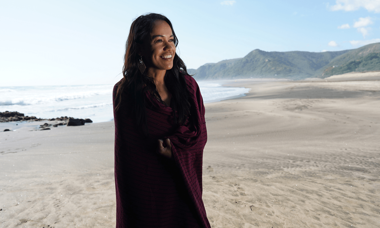 Shilo Kino on Piha Beach. Photo: Edith Amituanai