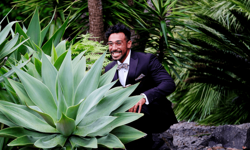 Moses, Moses sitting behind a tree. (Photo: TVNZ) 
