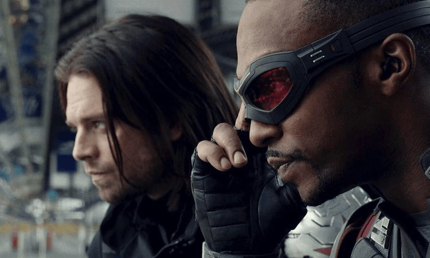 Sam Wilson aka Falcon (Anthony Mackie) and Bucky Barnes aka The Winter Soldier (Sebastian Stan) are the protagonists of Disney+’s new Marvel series. 
