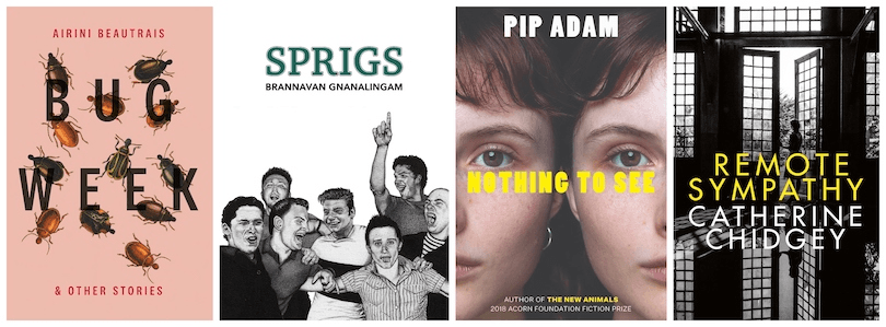 Book covers: Bug Week, Sprigs, Nothing to See and Remote Sympathy