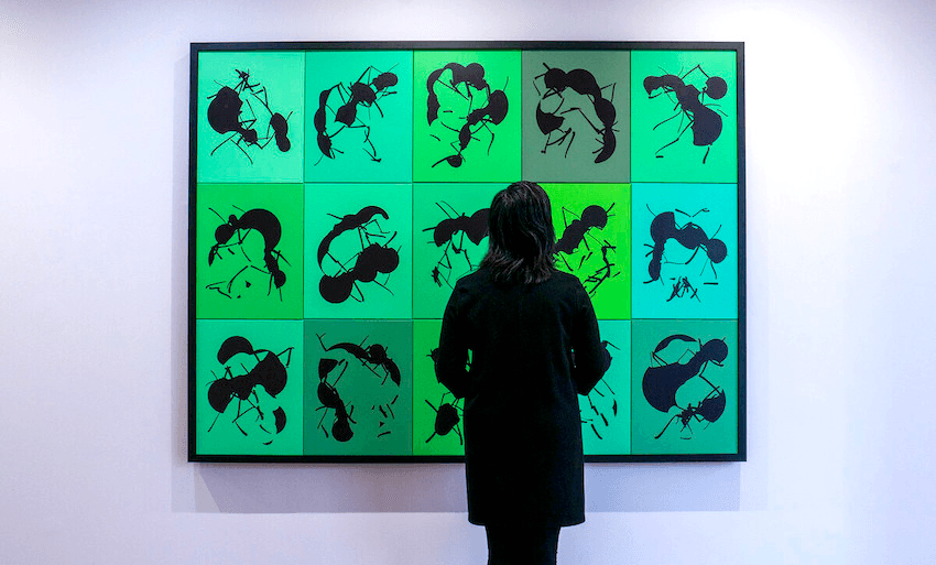 Ants paintings by AI artist Dribnet (Tom White) (Photo: Ben Newman) 
