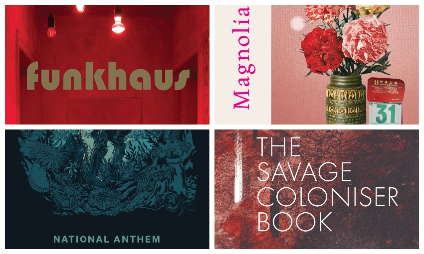 Sections of four poetry books: Funkhaus, Magnolia, The Savage Coloniser Book and National Anthem