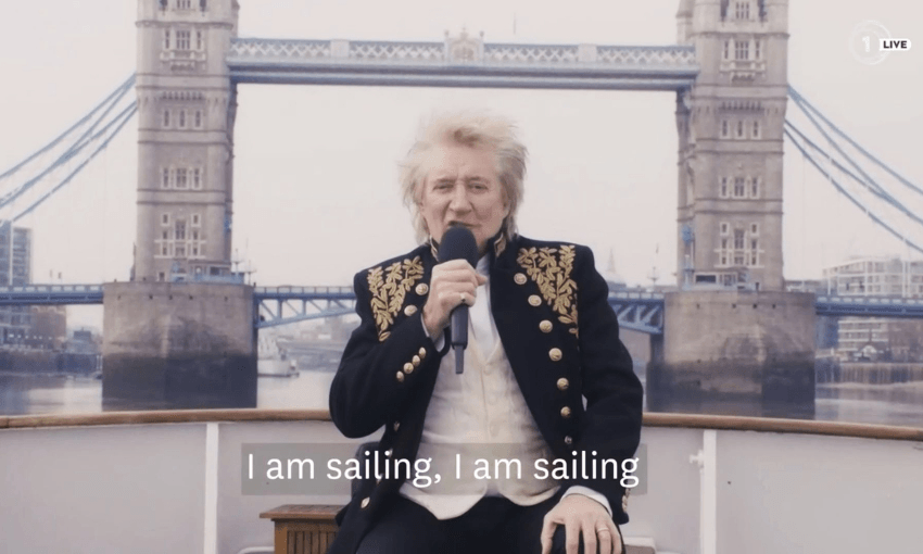 He is sailing. Screengrab: TVNZ 
