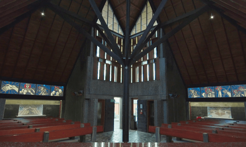 The pou in Futuna Chapel (Photo: The Single Object) 
