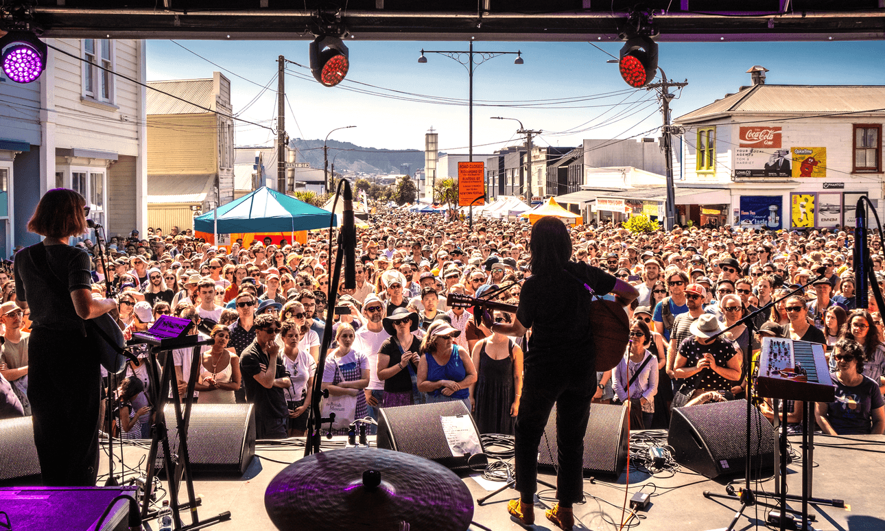 Bic Runga (and band) performs at the 2020 Newtown Festival (Photo: supplied) 
