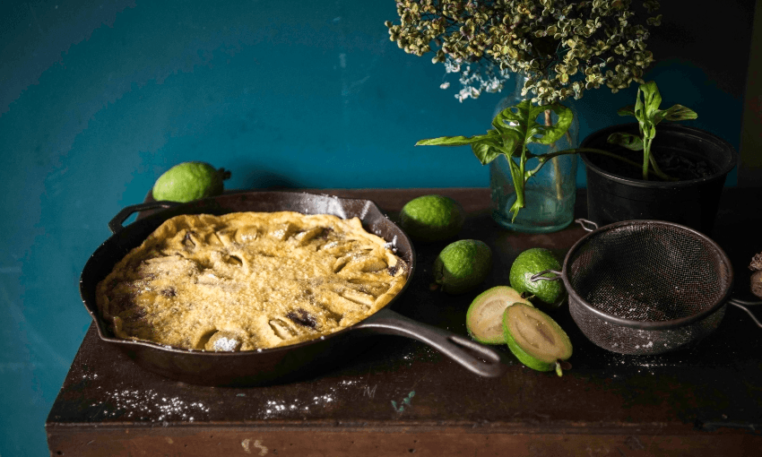 Feijoa and lemon clafoutis (Photo: Emma Boyd) 
