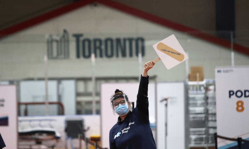 A vaccination clinic in Toronto. Photo: Steve Russell/Toronto Star via Getty Images 
