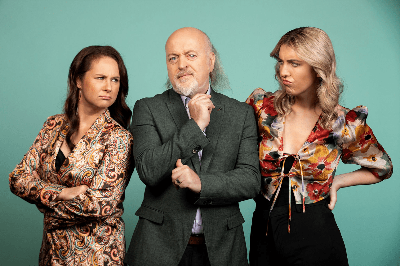 Mel Buttle, Bill Bailey and Mel Bracewell 