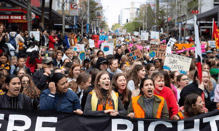 The climate strike in Auckland in 2019 (Photo: Sylvie Whinray) 
